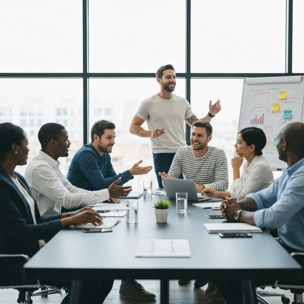 Professional team collaboration meeting